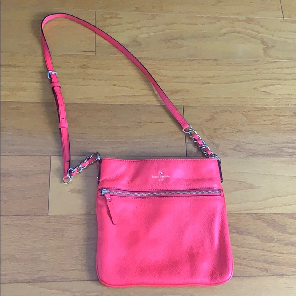 Kate Spade cobble leather coral bag